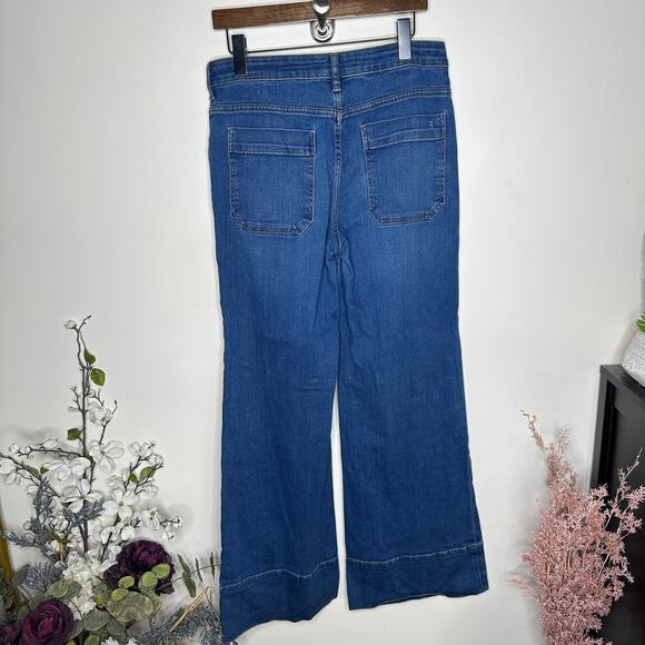 ANTHROPOLOGIE x PILCRO Wide Leg Trouser Jeans Medium Wash Sz 30 $158 {3N17} - Picture 3 of 6